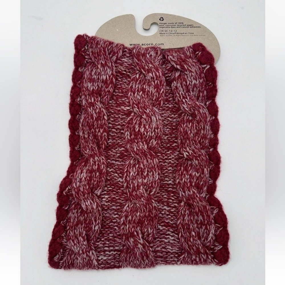 Acorn Emry Neck Scarf Wrap Chunky Crochet Cable Knit Winter Wool Blend Warmer - Picture 3 of 6